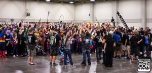 Inside the south wing of the Salt Palace during the World Record Attempt Salt Lake Comic Con via Facebook